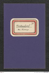 Seite 1, Tagebuch "Hadersdorf a/Kamp" (NHMW-PRAE-BBB-72)